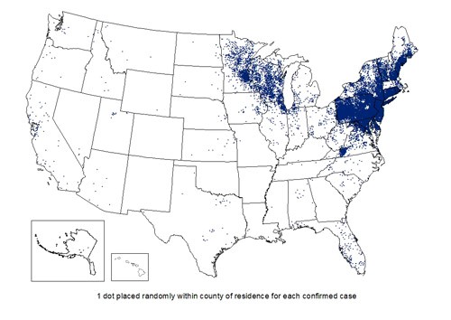 Lyme Disease USA Map